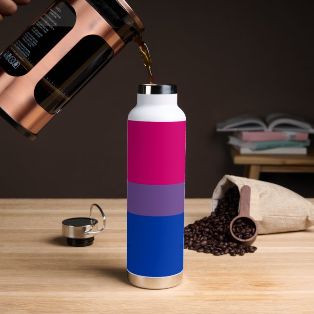 SlipperyJoe's Bisexual Pride Flag Lavendel-pink bl Trinkflasche (Kaffee)
