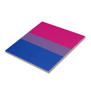 SlipperyJoe's Bisexuelle Pride-Flagge lila-rosa bl Fliese
