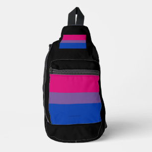 SlipperyJoe's Bisexuellen-Stolzflagge Farben magen Crossbody Bag