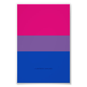 SlipperyJoe's Bisexuellen-Stolzflagge Farben Magen Fotodruck