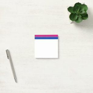 SlipperyJoe's Bisexuellen-Stolzflagge Farben magen Post-it Klebezettel