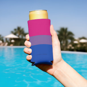 SlipperyJoe's Bisexuellen-Stolzflagge Farben Magen Selters Dosenkühler