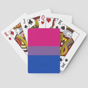 SlipperyJoe's Bisexuellen-Stolzflagge Farben magen Spielkarten