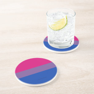 SlipperyJoe's Bisexuellen-Stolzflagge lavendel-pin Getränkeuntersetzer