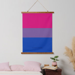 SlipperyJoe's Bisexuellen-Stolzflagge lavendel-pin Wandteppich Mit Holzrahmen