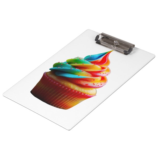 SlipperyJoe's blendender Regenbogenkuchen wirbelt  Klemmbrett (Schrägansicht)