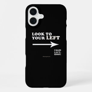 SlipperyJoe's Blick nach links dicke geometrische iPhone 16 Plus Hülle