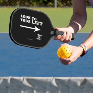 SlipperyJoe's Blick nach links dicke geometrische Pickleball Schläger