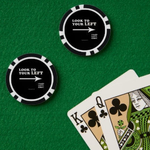 SlipperyJoe's Blick nach links dicke geometrische Pokerchips