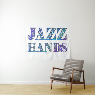 SlipperyJoe's Broadway-Musical Jazz Hands queere C Wandteppich