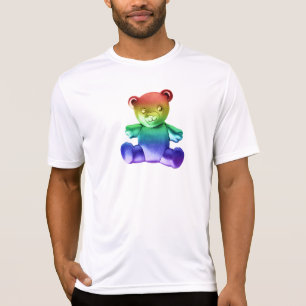 SlipperyJoe's brushed Metal Teddy Bär Regenbogensc T-Shirt