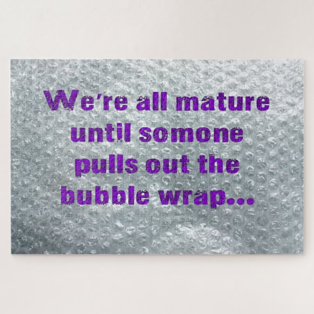 SlipperyJoe's Bubble Wrap popping lustiges Sprichw Puzzle (Horizontal)