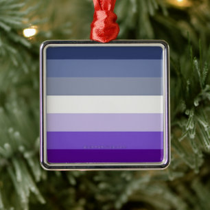 SlipperyJoe's Butch Lesbian Pride Flag repräsentie Ornament Aus Metall