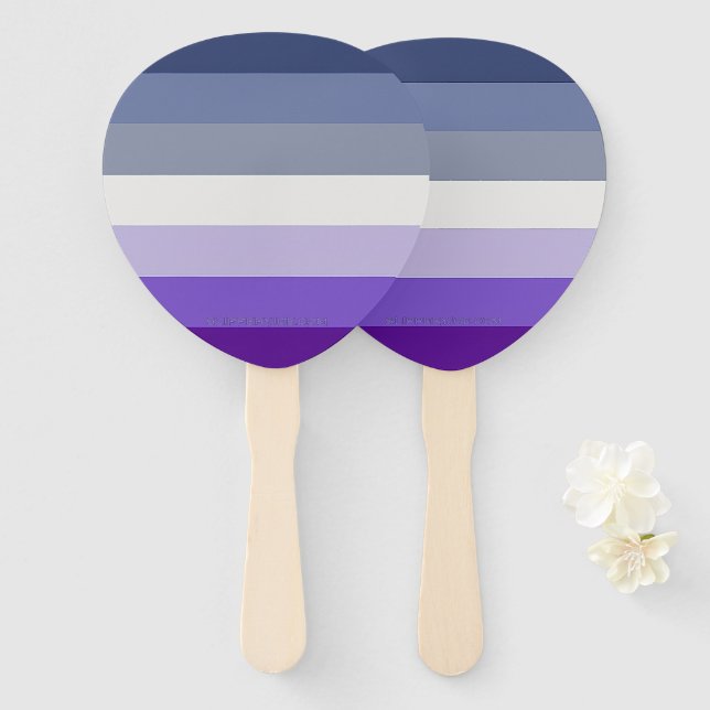 SlipperyJoe's Butch Lesbian Pride Flag Schwulenges Fächer (Vorne und Hinten)