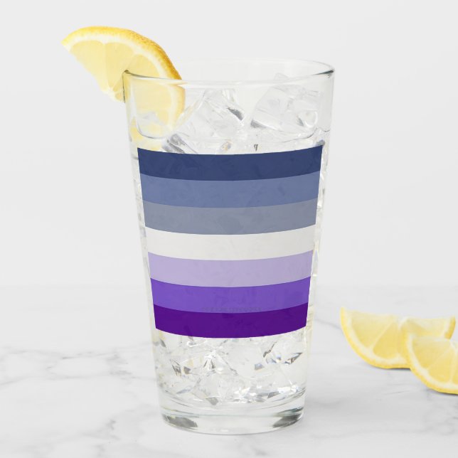 SlipperyJoe's Butch Lesbian Pride Flag Schwulenges Glas (Vorderseite Ice)