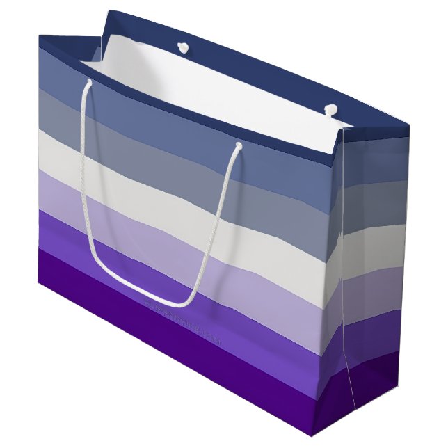 SlipperyJoe's Butch Lesbian Pride Flag Schwulenges Große Geschenktüte (Vorderseite Schrägansicht)