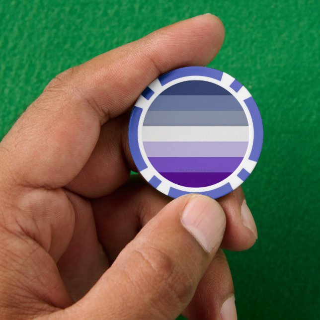 SlipperyJoe's Butch Lesbian Pride Flag Schwulenges Pokerchips (Hand)