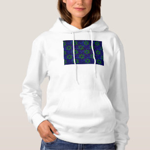 SlipperyJoe's Chanukka grüne Reihen Davidssterne c Hoodie