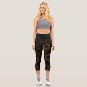 SlipperyJoe's Chanukka-Thema Stern Davids künstler Capri Leggings