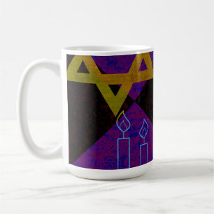SlipperyJoe's Chanukka-themed Bild golden gelb  Kaffeetasse