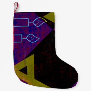 SlipperyJoe's Chanukka-themed Bild golden gelb  Kleiner Weihnachtsstrumpf