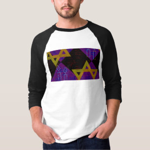 SlipperyJoe's Chanukka-themed Bild golden gelb  T-Shirt