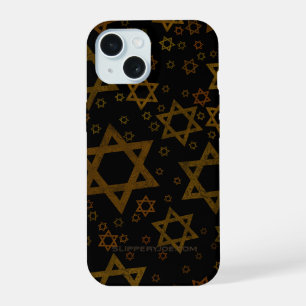 SlipperyJoe's Chanukka-themed Stern David künstler iPhone 15 Hülle