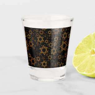 SlipperyJoe's Chanukka-themed Stern David künstler Schnapsglas