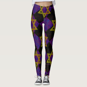 SlipperyJoe's Chanukka-Themenbild goldgelb  Leggings
