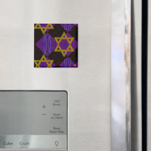 SlipperyJoe's Chanukka-Themenbild goldgelb Magnet
