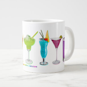 SlipperyJoe's Cheers Alkohol Cocktail Pride neon c Jumbo-Tasse