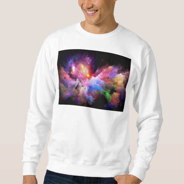 SlipperyJoe's Cloud-Artwork abstrakte, lebendige S Sweatshirt (Vorderseite)