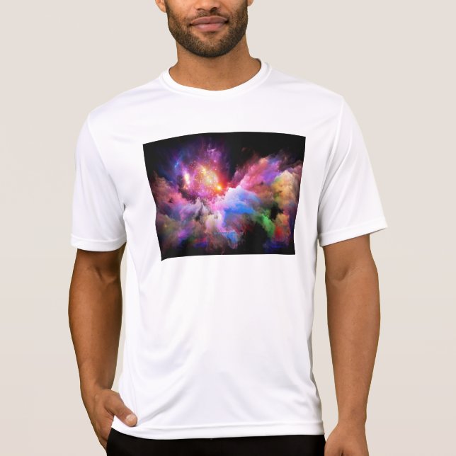SlipperyJoe's Cloud-Artwork abstrakte, lebendige S T-Shirt (Vorderseite)