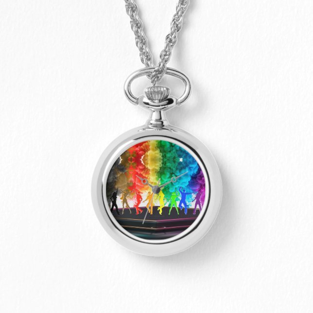 SlipperyJoe's Dancing Pride Shadows Gay-Geschenke  Armbanduhr (Vorderseite)