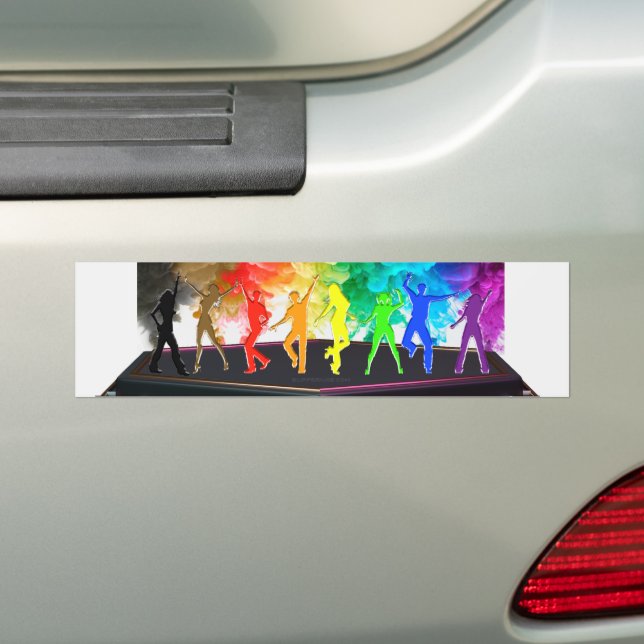 SlipperyJoe's Dancing Pride Shadows Gay-Geschenke  Autoaufkleber (Auf Auto)