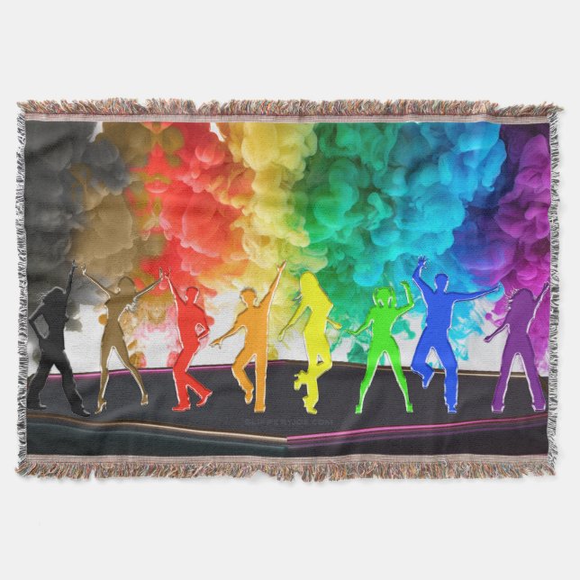SlipperyJoe's Dancing Pride Shadows Gay-Geschenke  Decke (Vorderseite)