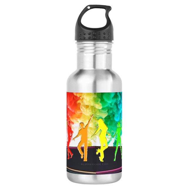SlipperyJoe's Dancing Pride Shadows Gay-Geschenke  Edelstahlflasche (Vorderseite)