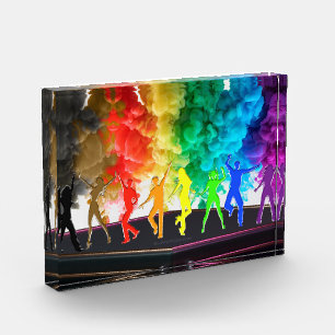 SlipperyJoe's Dancing Pride Shadows Gay-Geschenke Fotoblock