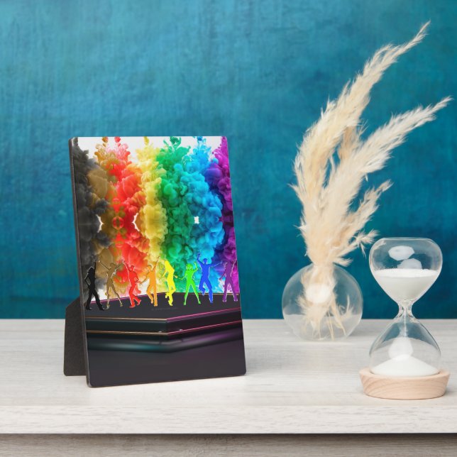SlipperyJoe's Dancing Pride Shadows Gay-Geschenke  Fotoplatte (Seite)