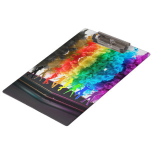 SlipperyJoe's Dancing Pride Shadows Gay-Geschenke  Klemmbrett