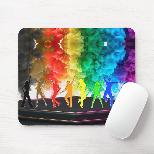 SlipperyJoe's Dancing Pride Shadows Gay-Geschenke  Mousepad (Mit Mouse)