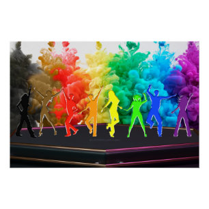SlipperyJoe's Dancing Pride Shadows Gay-Geschenke  Poster