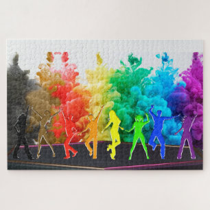 SlipperyJoe's Dancing Pride Shadows Gay-Geschenke  Puzzle
