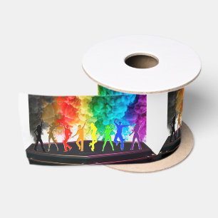 SlipperyJoe's Dancing Pride Shadows Gay-Geschenke Satinband