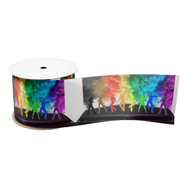 SlipperyJoe's Dancing Pride Shadows Gay-Geschenke  Satinband (Spule)