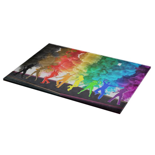 SlipperyJoe's Dancing Pride Shadows Gay-Geschenke  Schneidebrett (Ecke)