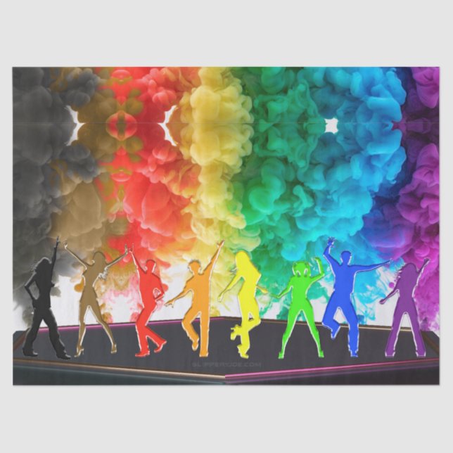 SlipperyJoe's Dancing Pride Shadows Gay-Geschenke  Seidenpapier (Vorderseite)