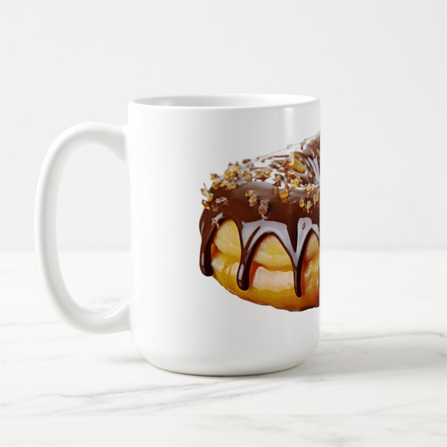 SlipperyJoe's decadent donut covered thick glossy  Kaffeetasse (Links)