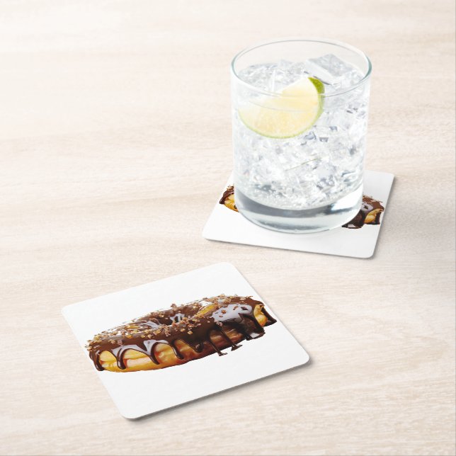 SlipperyJoe's dekadent nicht überdeckt dick glänze Rechteckiger Pappuntersetzer (Vor Ort)