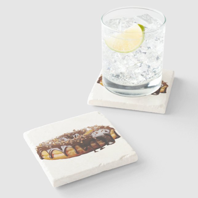 SlipperyJoe's dekadent nicht überdeckt dick glänze Steinuntersetzer (Seitenansicht)